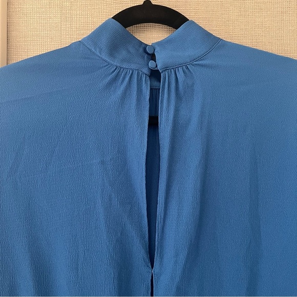 Alexis Blue Satin Cocktail Dress- Size XS; Like New Condition - Picture 4 of 14